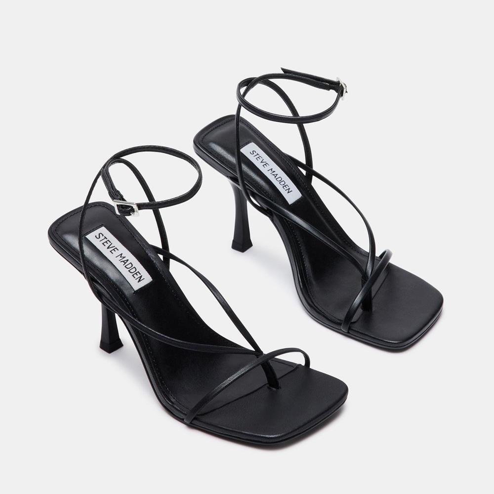 Steve Madden Annie Ankle Strap Sandal - Black, 7